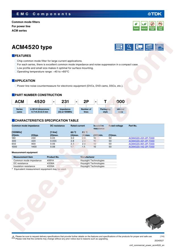 TDK ACM4520-231-2P-T000