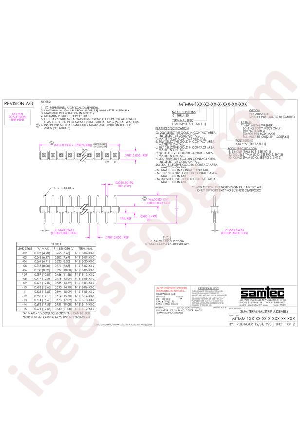 Samtec MTMM-110-03-G-S-115-003