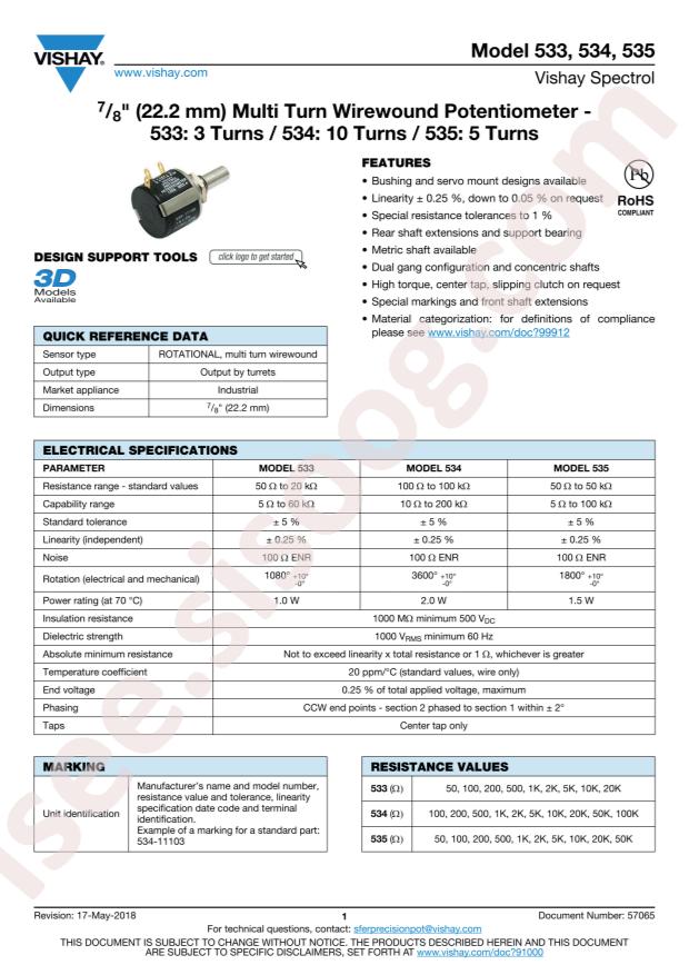 VISHAY 534B1102JL