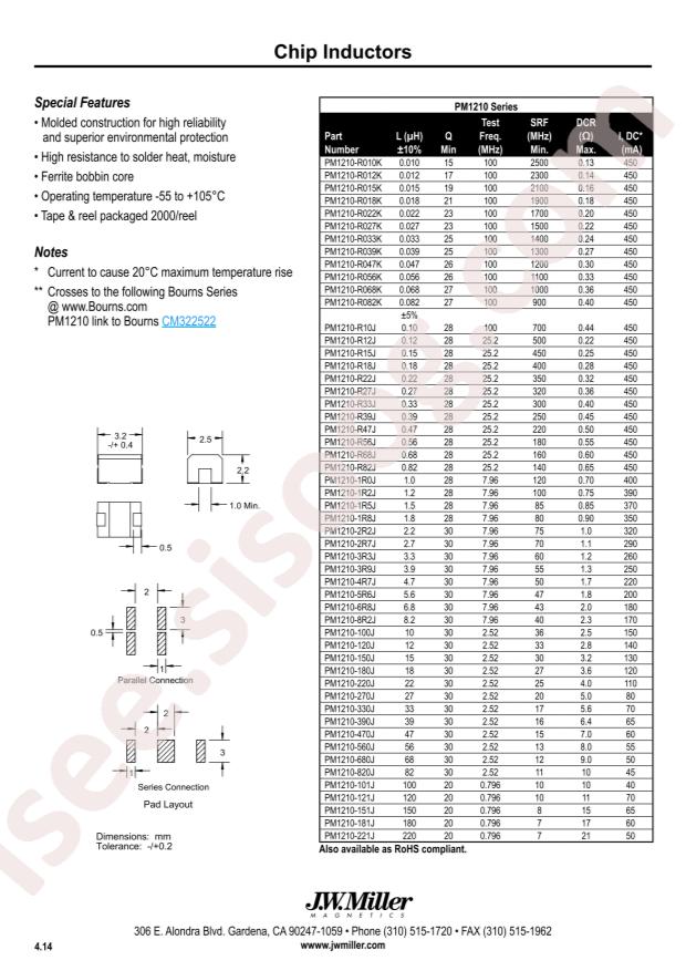 BOURNS PM1210-R015K