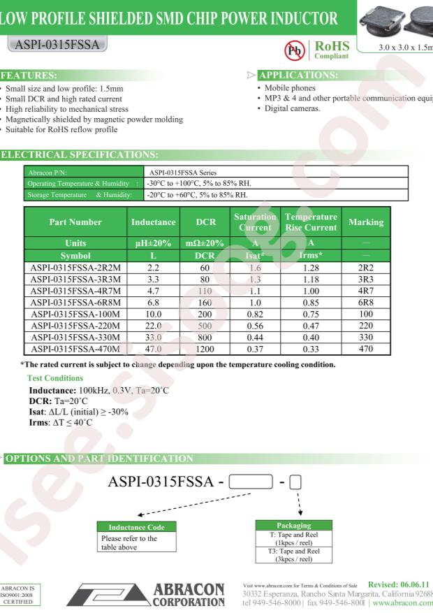 ABRACON ASPI-0315FSSA-2R2M-T3