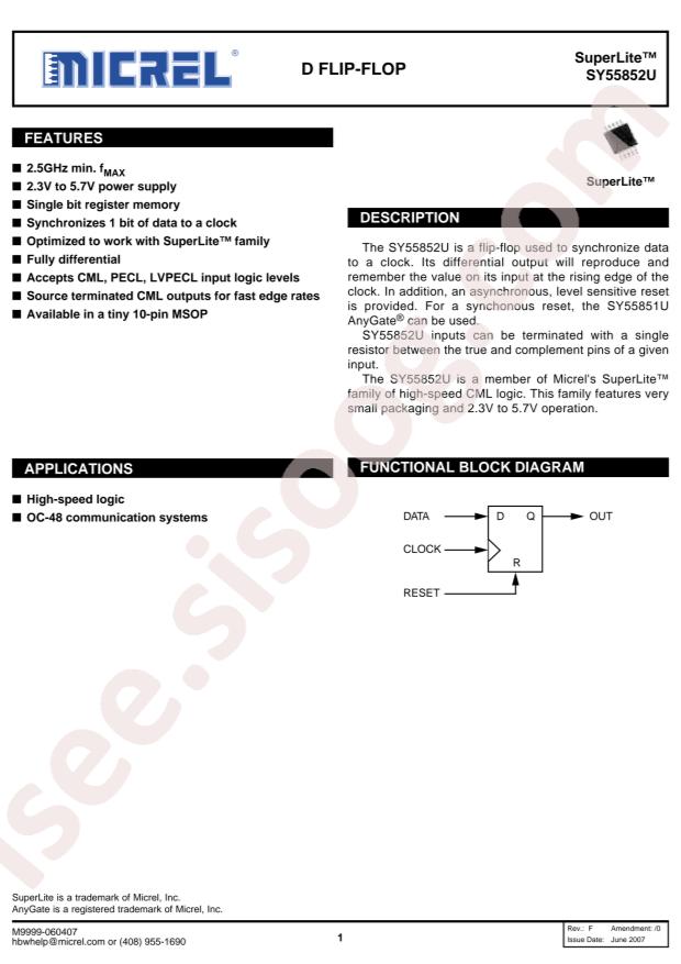 MICROCHIP SY55852UKI