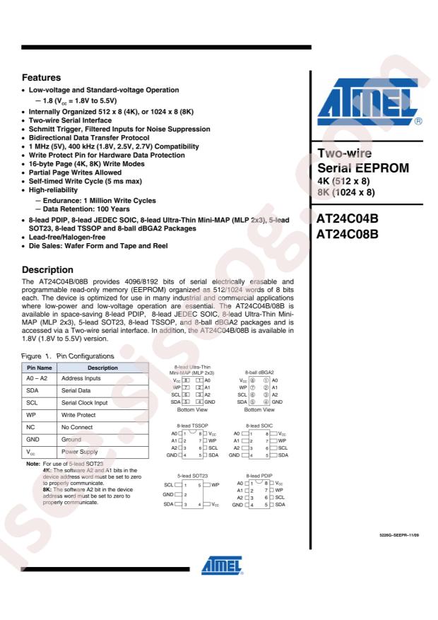 MICROCHIP AT24C04B-TH-T