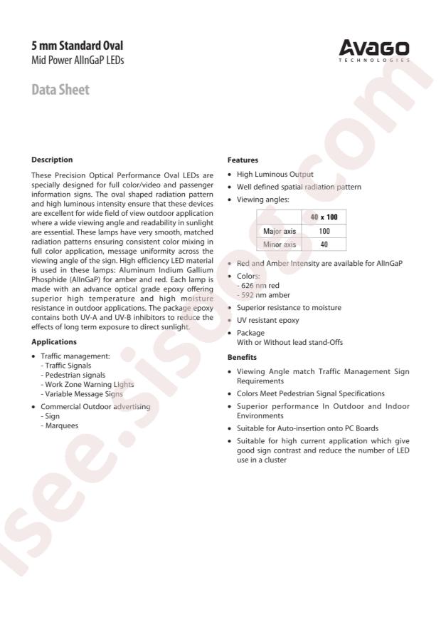 Broadcom HLMP-HD30-SV000