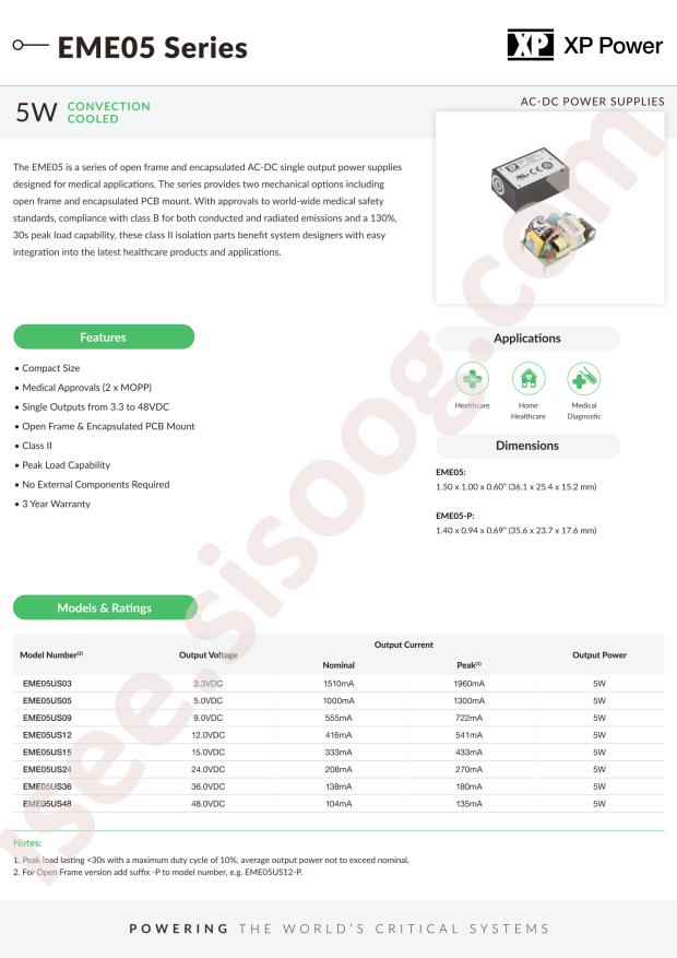 XP Power EME05US48