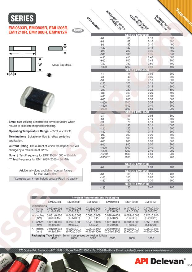 API Delevan EMI0805R-2000