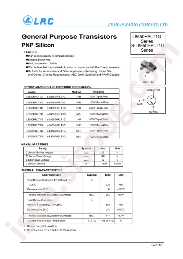 LRC L8550HPLT1G