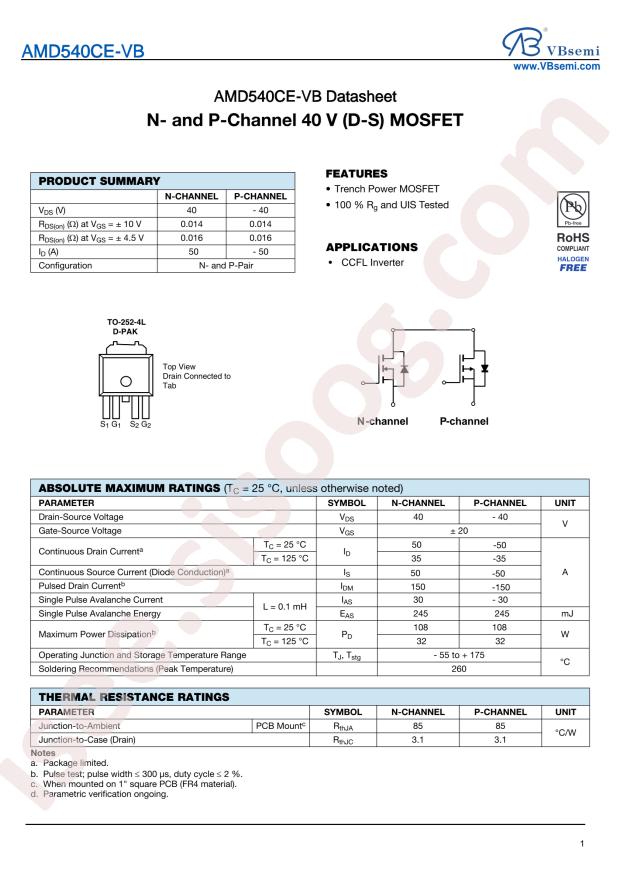 VBsemi Elec AMD540CE-VB
