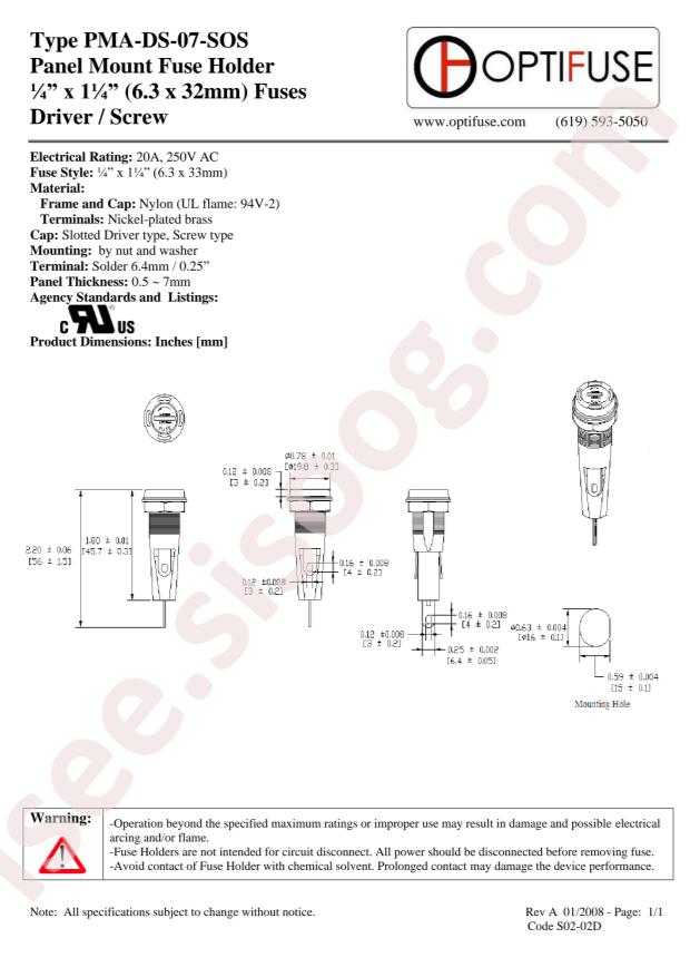 OptiFuse PMA-DS-07-SOS