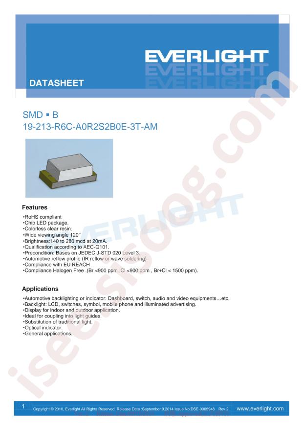 EVERLIGHT 19-213-R6C-A0R2S2B0E-3T-AM