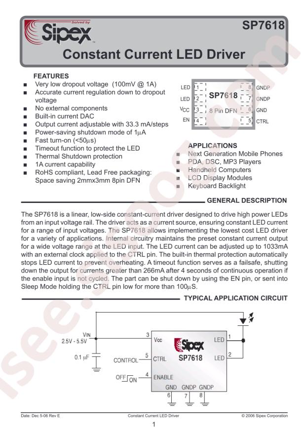 SIPEX SP7618ER-L