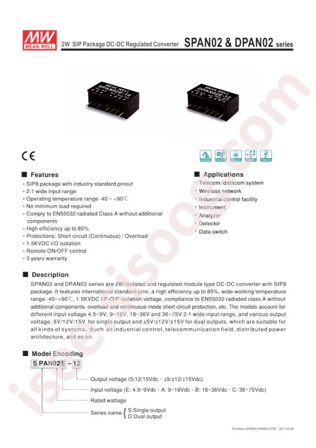 MEAN WELL SPAN02A-03