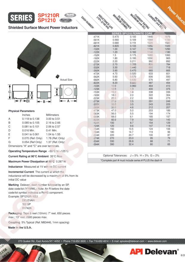 API Delevan SP1210-823J