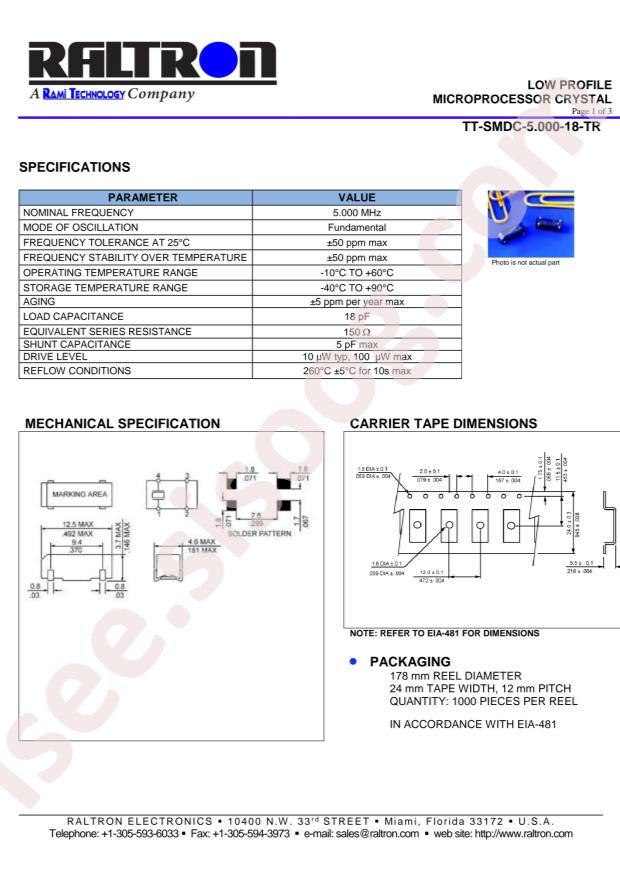 Raltron TT-SMDC-5.000-18-TR