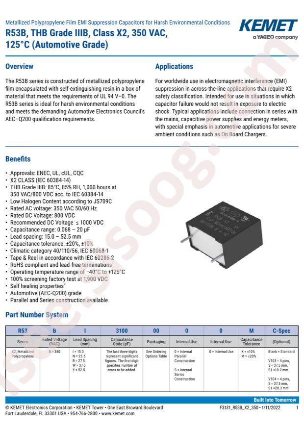 KEMET R53BW48205000K