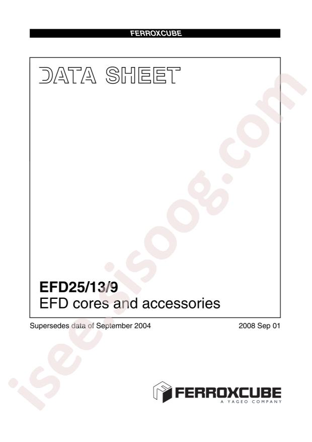 FERROXCUBE INC. EFD25/13/9-3C94-A315