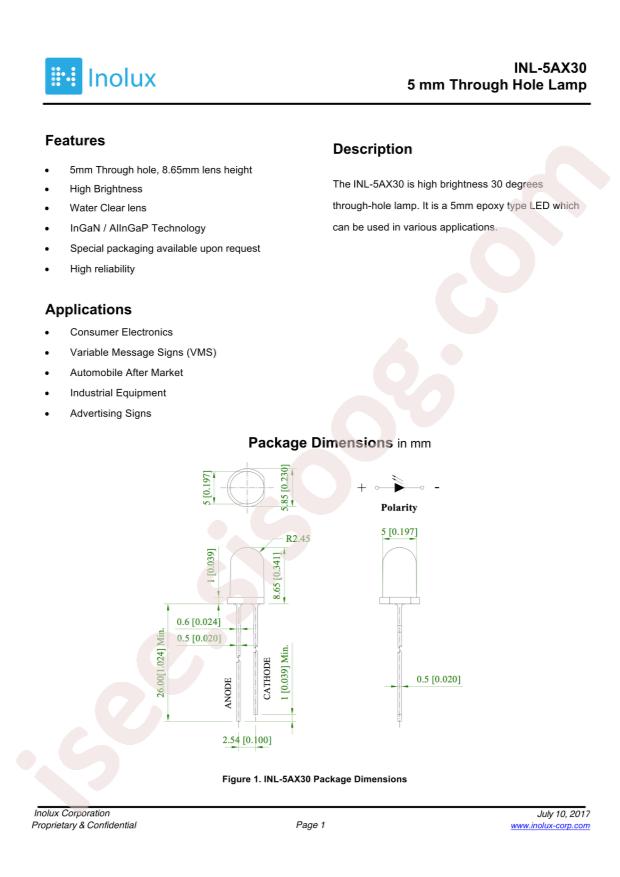 Inolux INL-5AYG30