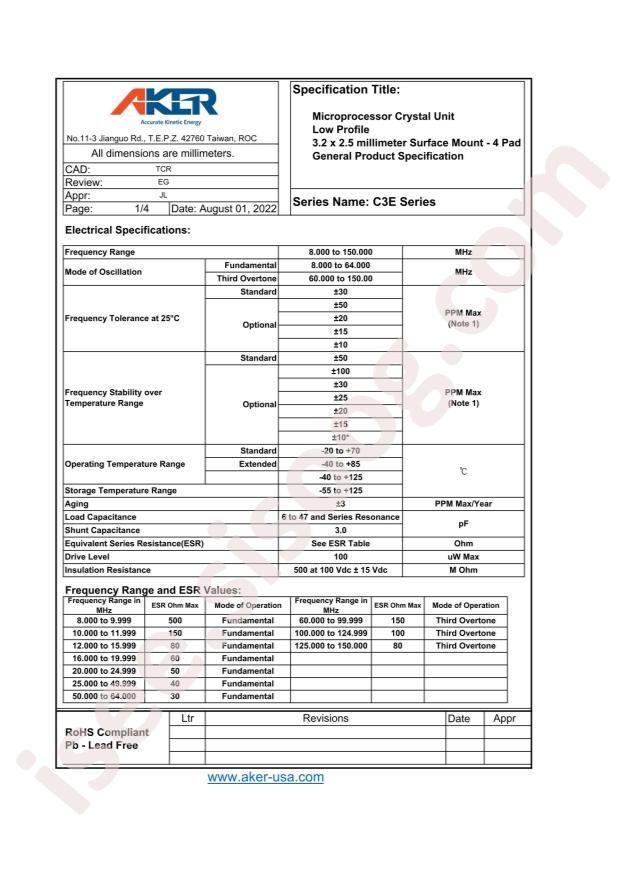 AKER C3E-16.384-16-3030-R