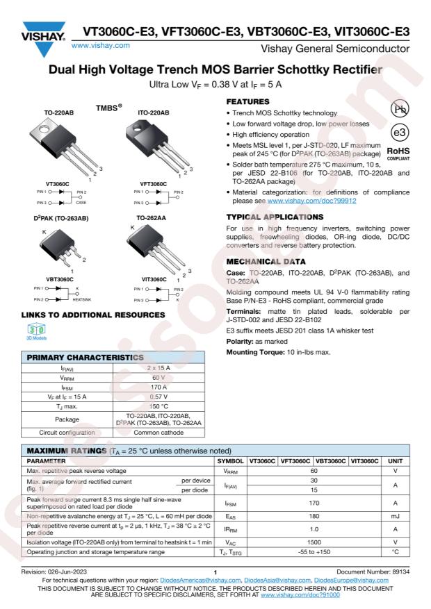VISHAY VT3060C-E3/4W