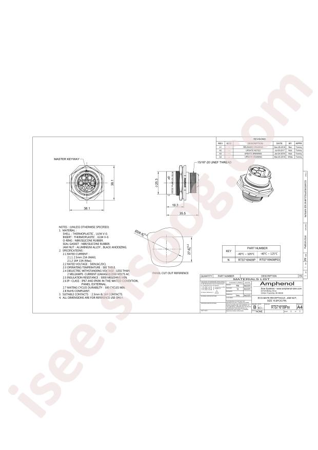 Amphenol RTS716N09P03