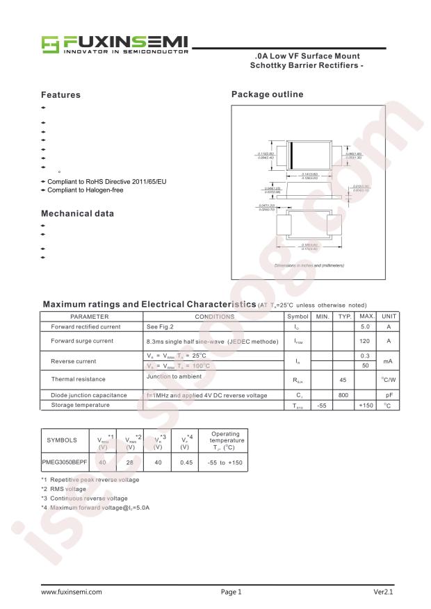 FUXINSEMI PMEG3050BEPF-FS