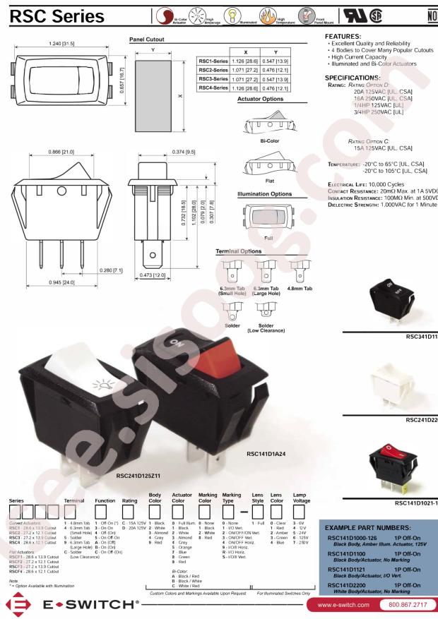 E-Switch RSC141D1A81