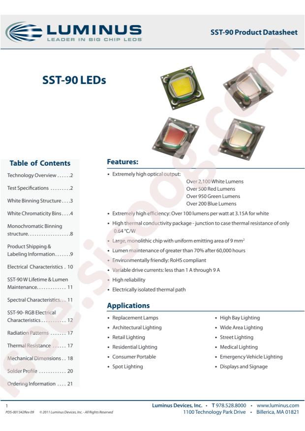 Luminus Devices SSR-90-R-R11-HH101