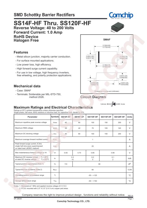 Comchip SS110F-HF