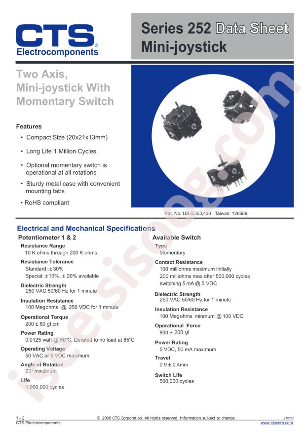 CTS 252A103B60TA