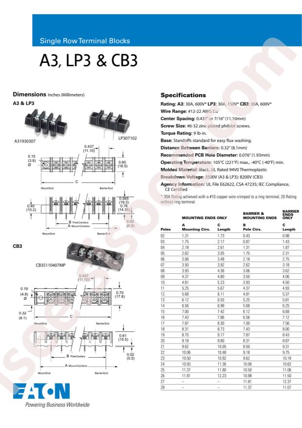 EATON A303508B1B2B3MT