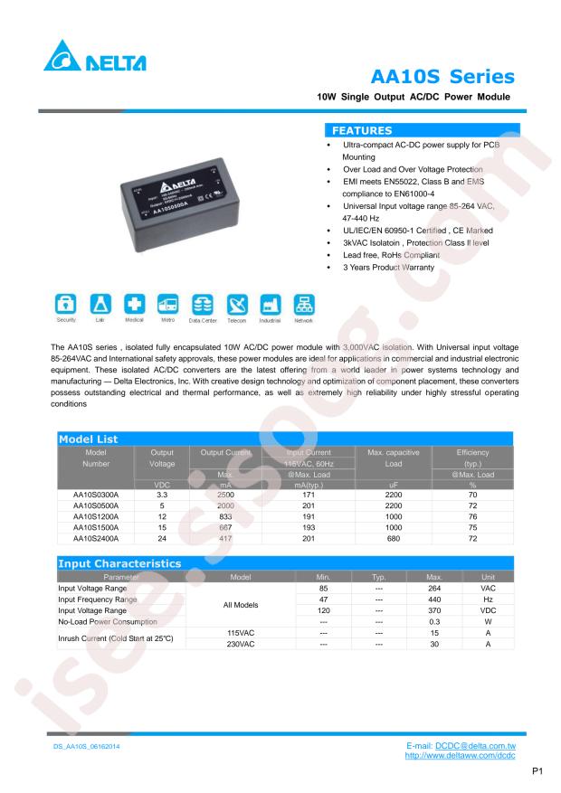 DELTA AA10S1500A