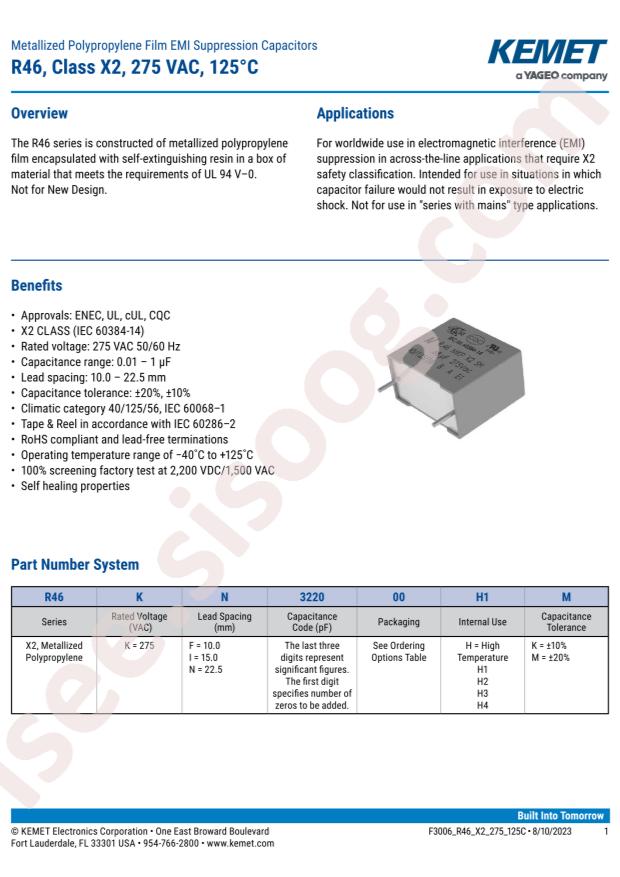 KEMET R46KI315040H2M