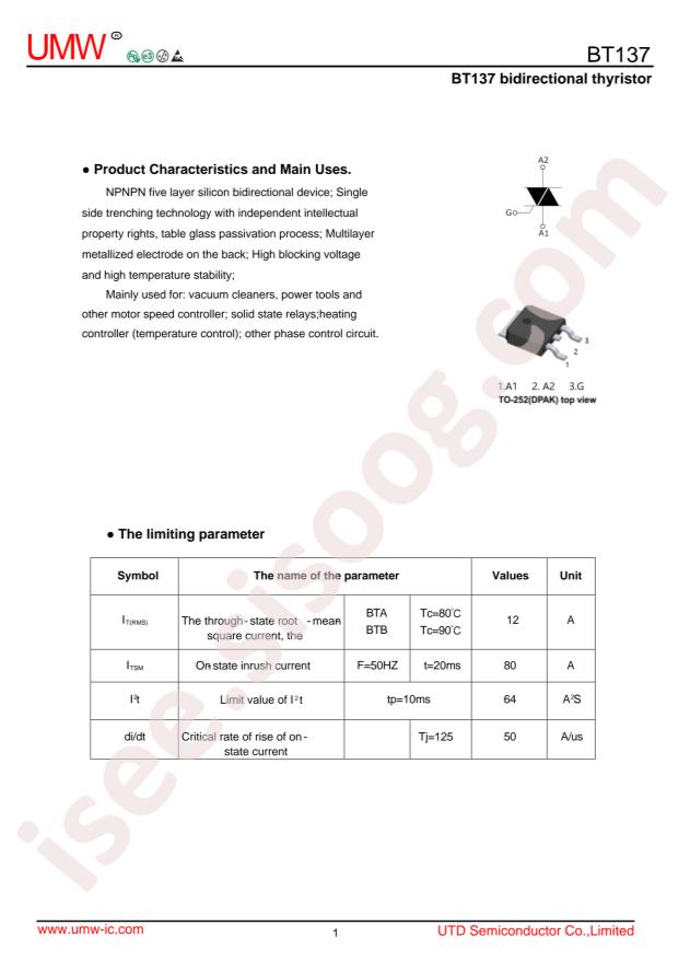 UMW BT137S-600E(UMW)