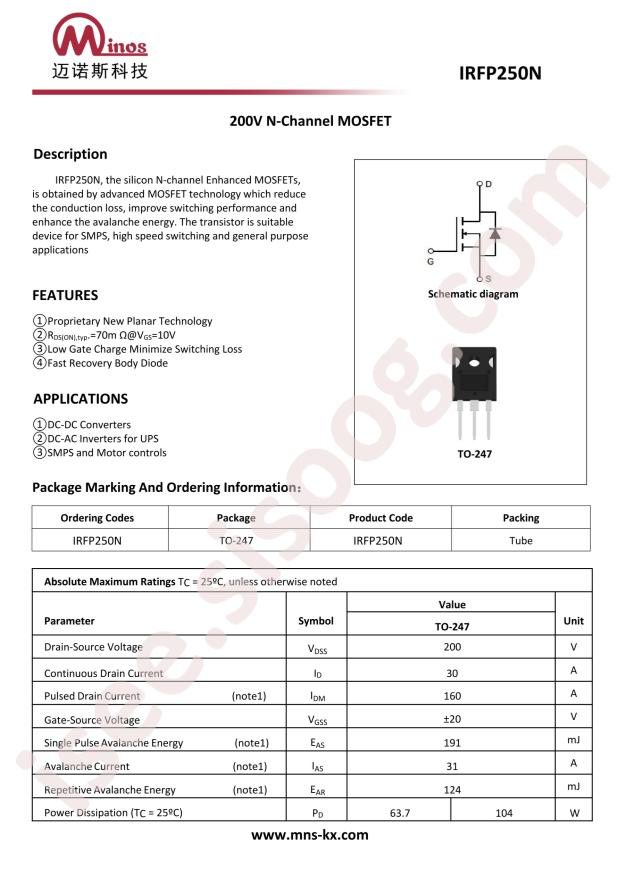 Minos IRFP250N