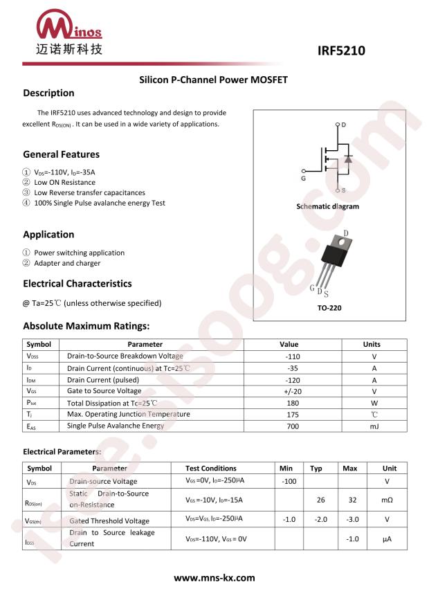 Minos IRF5210