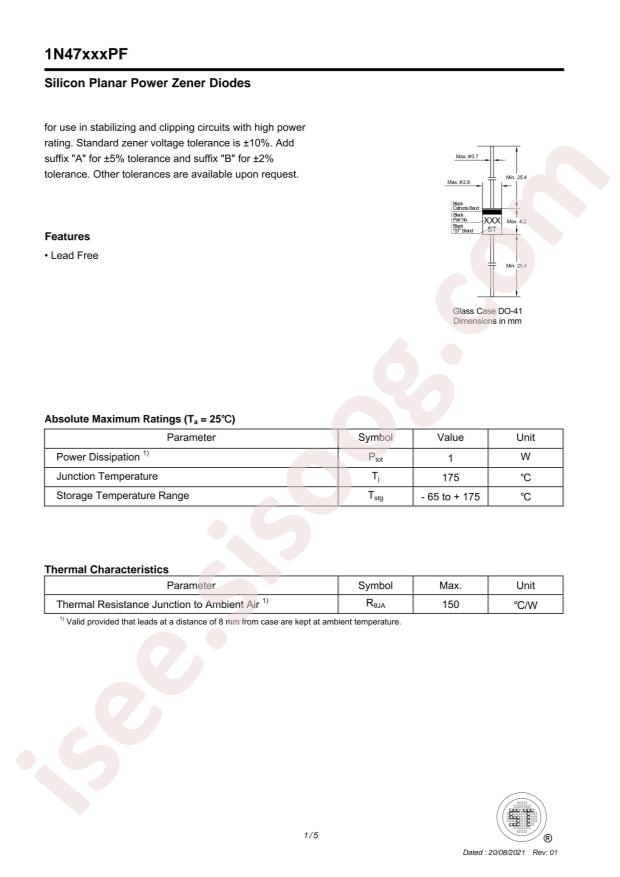 ST(Semtech) 1N4727APF