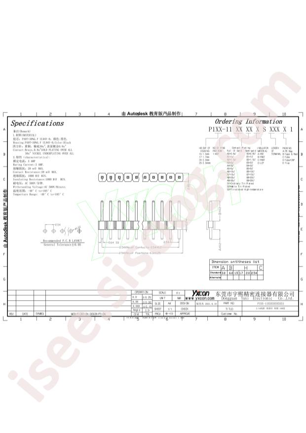Yxcon P125-1110A0BS116A1