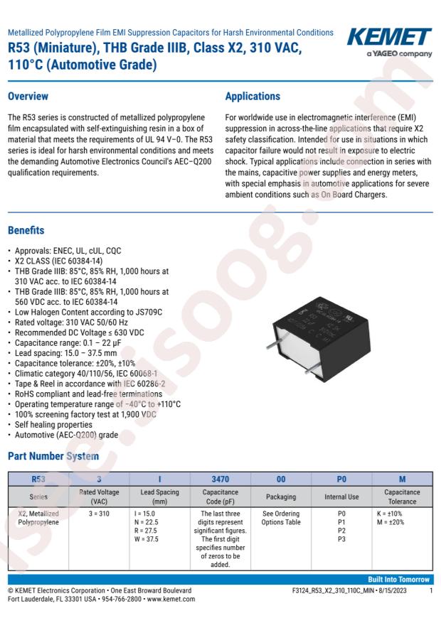 KEMET R533N347050P0K