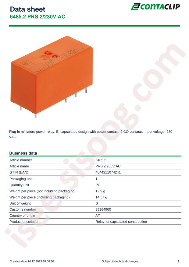 Conta-Clip, Inc. 6485.2