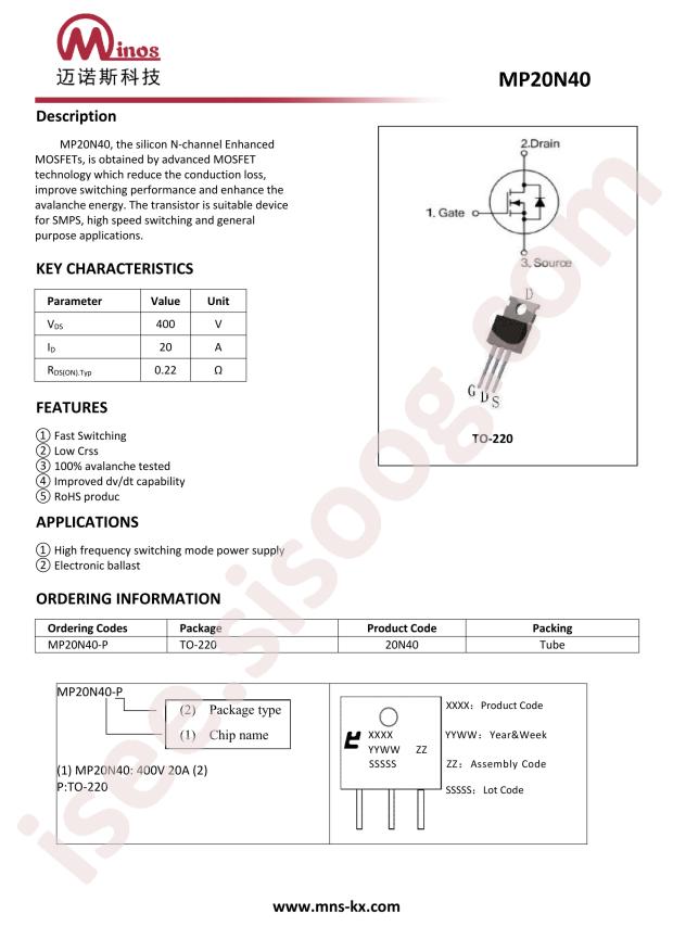 Minos MP20N40