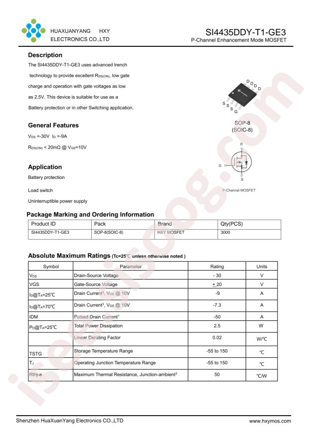 HXY MOSFET SI4435DDY-T1-GE3-HXY