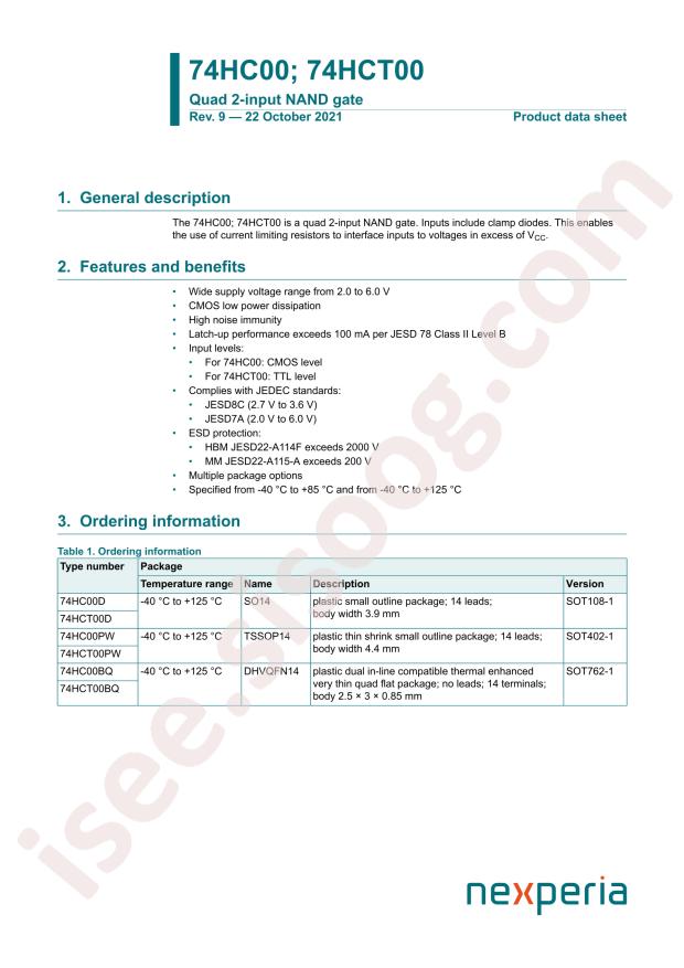 Nexperia 74HCT00D,652