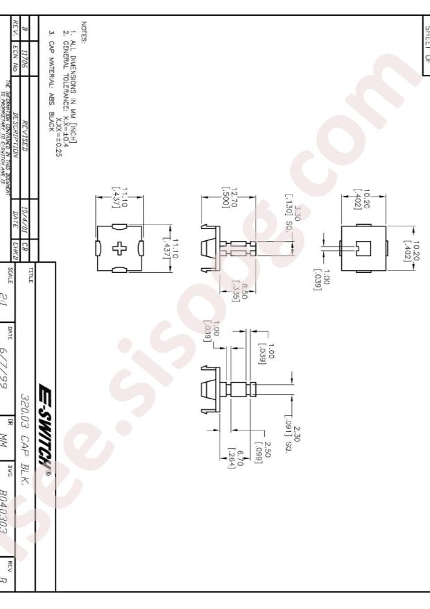 E-Switch 320.03CAPCLEAR