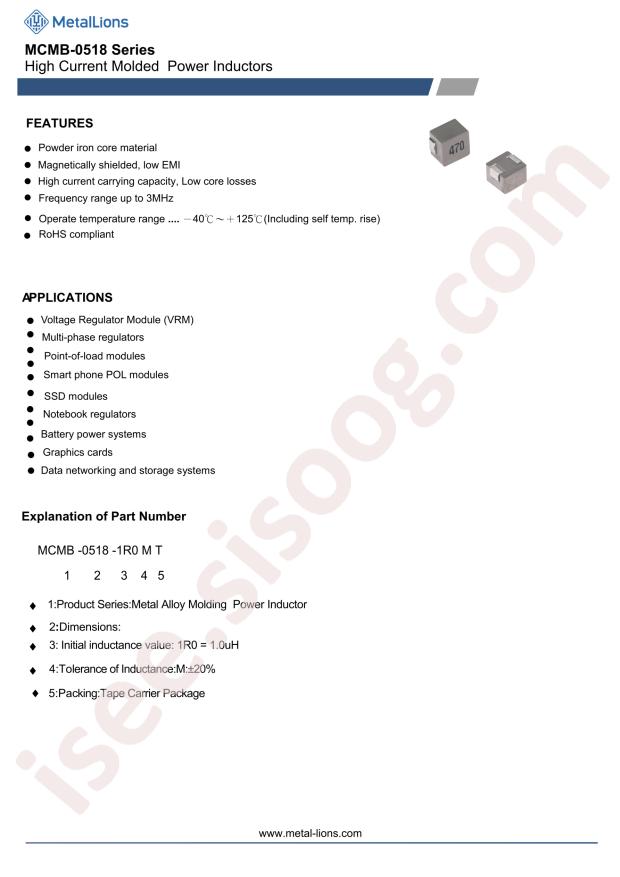 MetalLions MCMB-0518-6R8MT