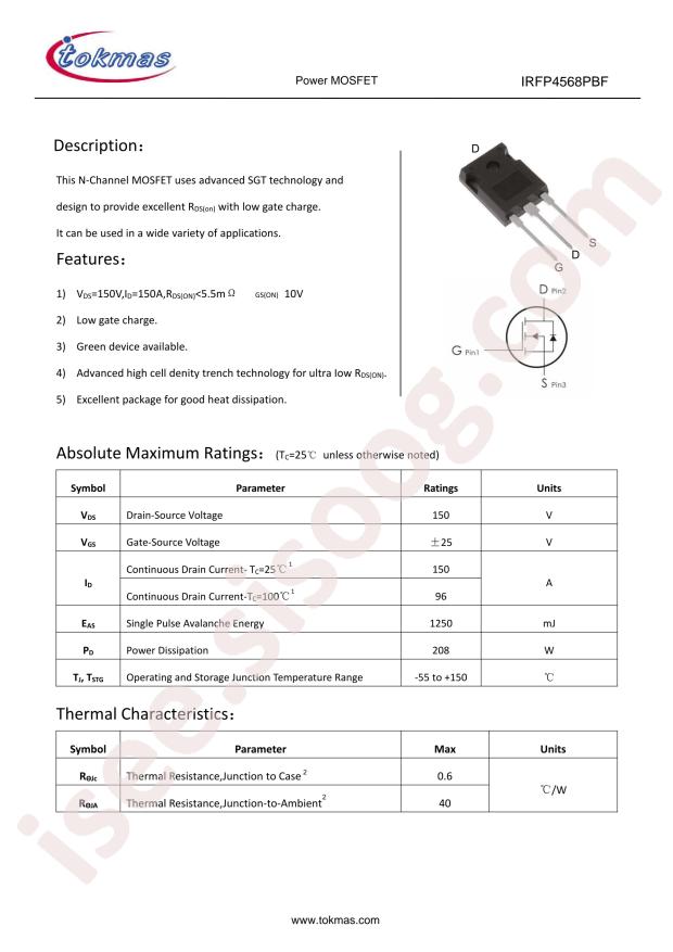 Tokmas IRFP4568PBF(TOKMAS)