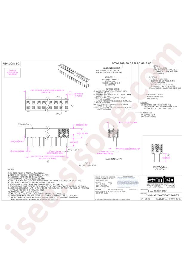 Samtec SMM-103-02-L-D-01-P-TR