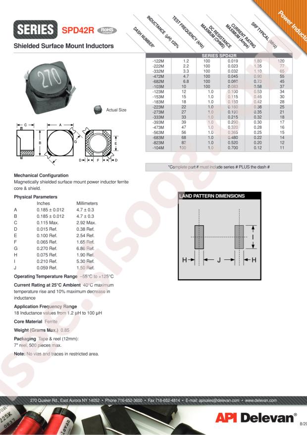 API Delevan SPD42R-104M