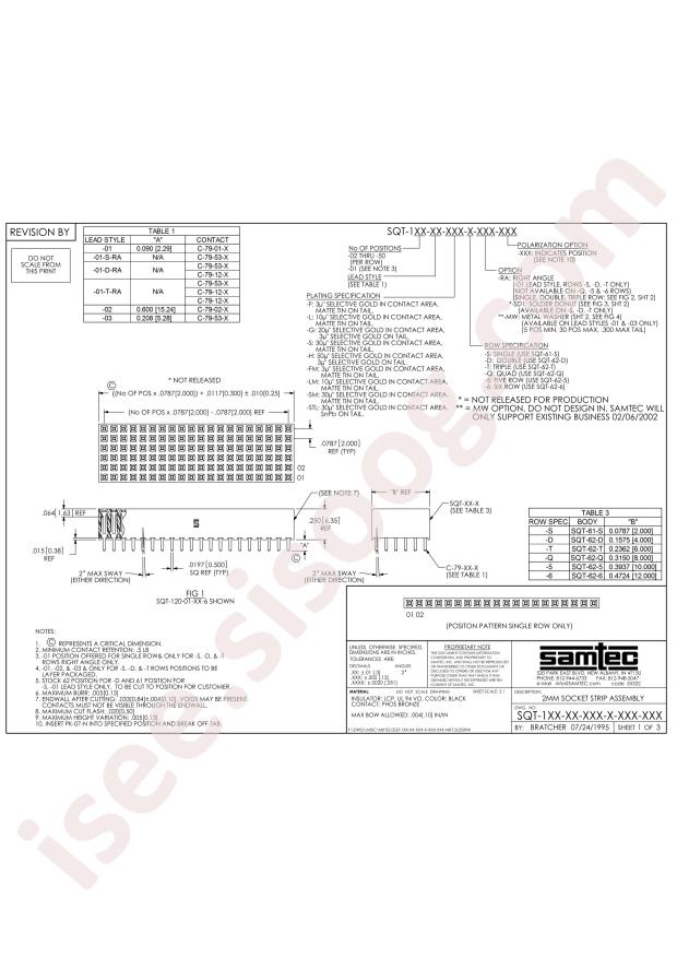Samtec SQT-107-02-H-6