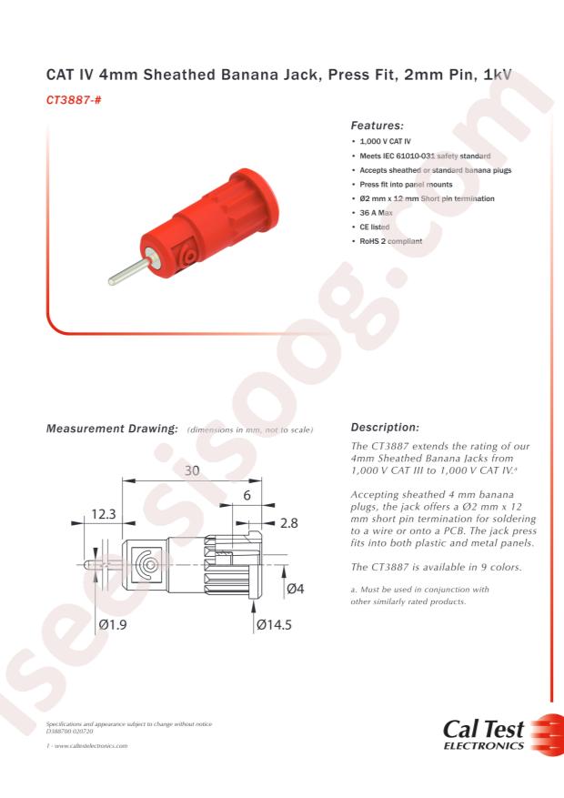 Cal Test CT3887-9