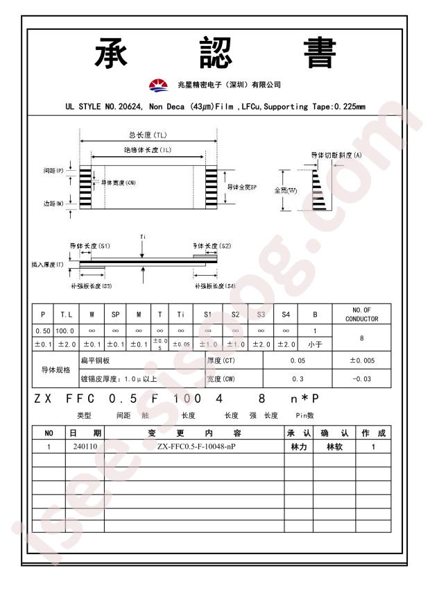 Megastar ZX-FFC0.5-F-10048-25P